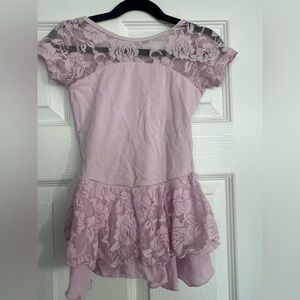 Pink Lace Peplum Top